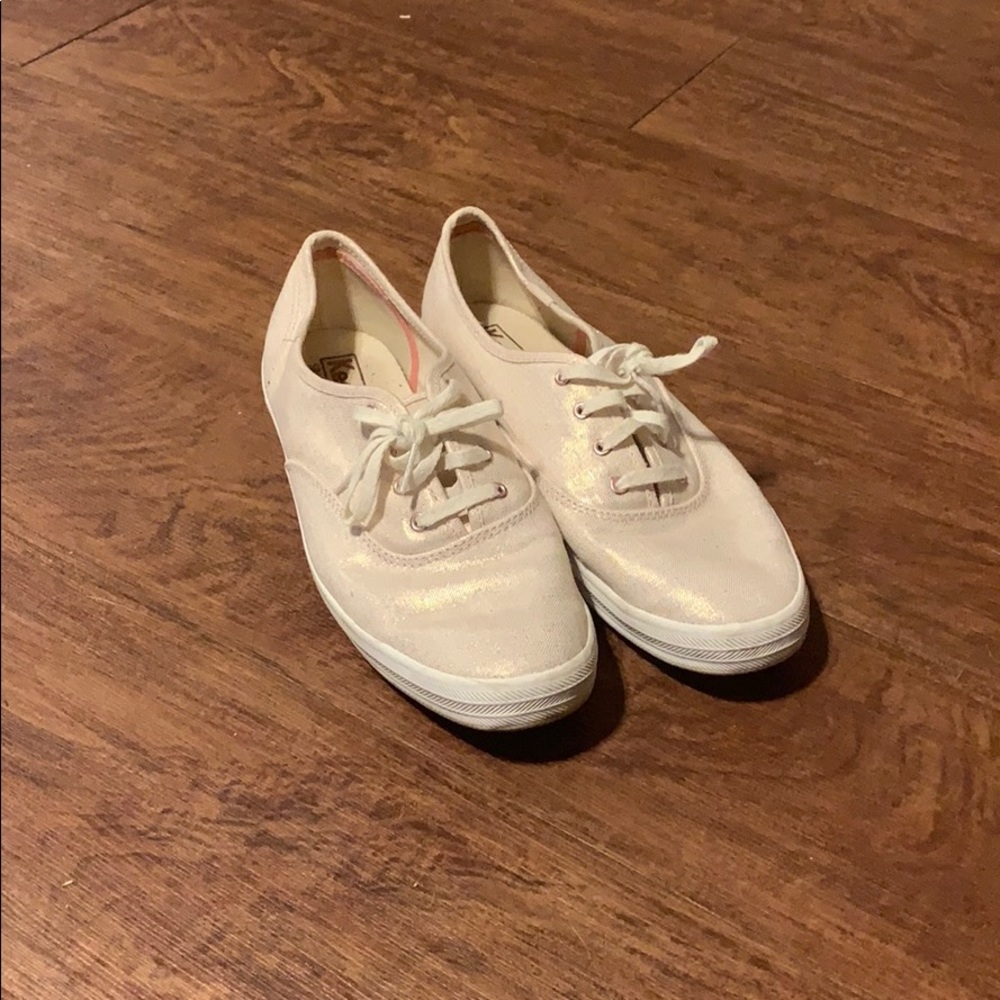 Metallic Pink rose Gold Keds